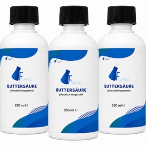 Buttersäure hochrein – 3 × 250 ml (750 ml) –Laborqualität – Butyric Acid