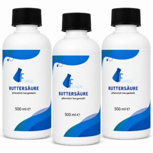 Buttersäure hochrein – 3 × 500 ml (1,5 Liter) – Laborqualität – Butyric Acid