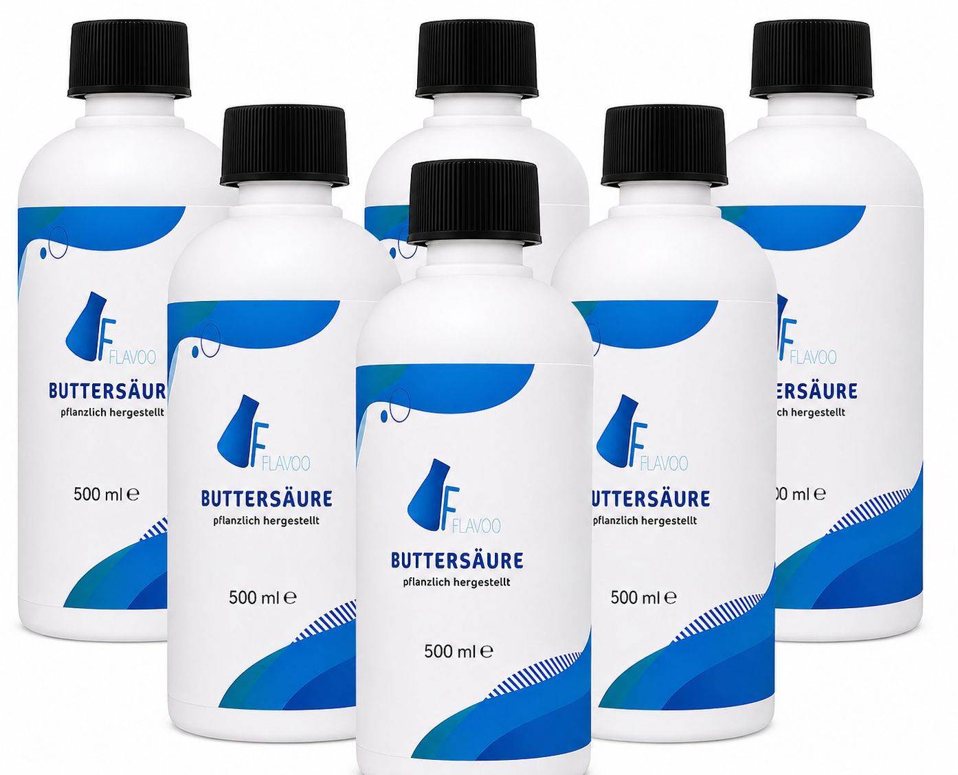 Buttersäure hochrein – 6 × 500 ml (3,0 Liter) – Laborqualität – Butyric Acid