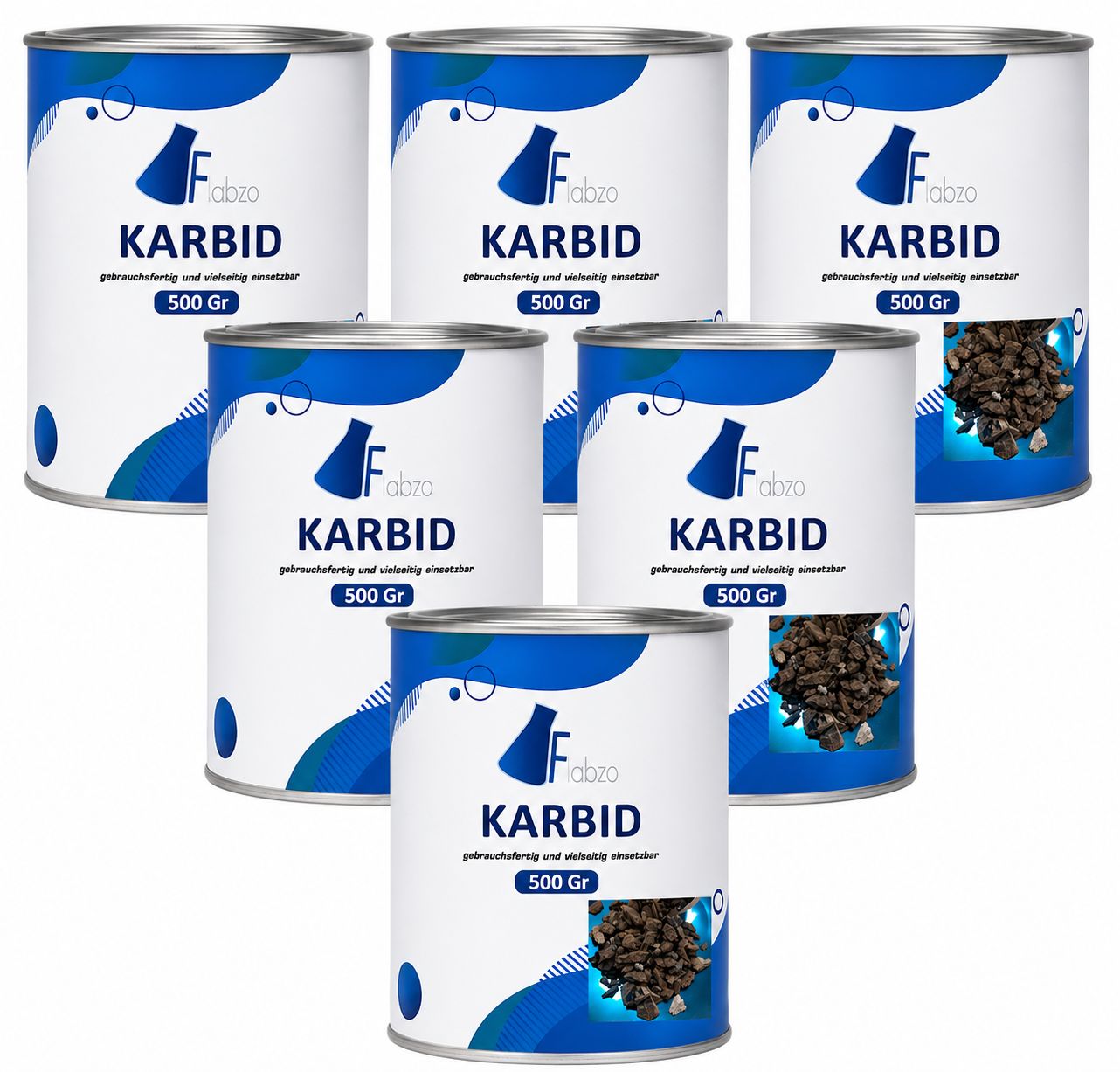 Karbid Calciumcarbid 7-15mm, 6x500g (3000g)